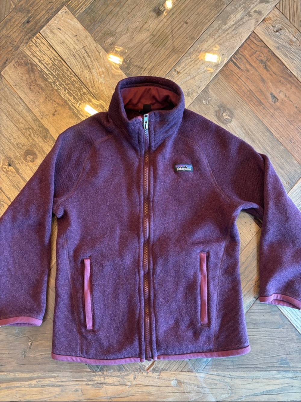 Patagonia Plum Better Sweater Zip-Up Fleece Jacket unisex 7-8